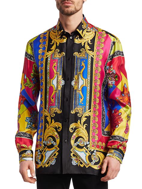 Versace silk shirt men's